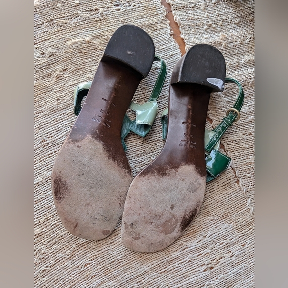 Miu Miu Patchwork Patent Leather Sandal - Picture 3 of 5